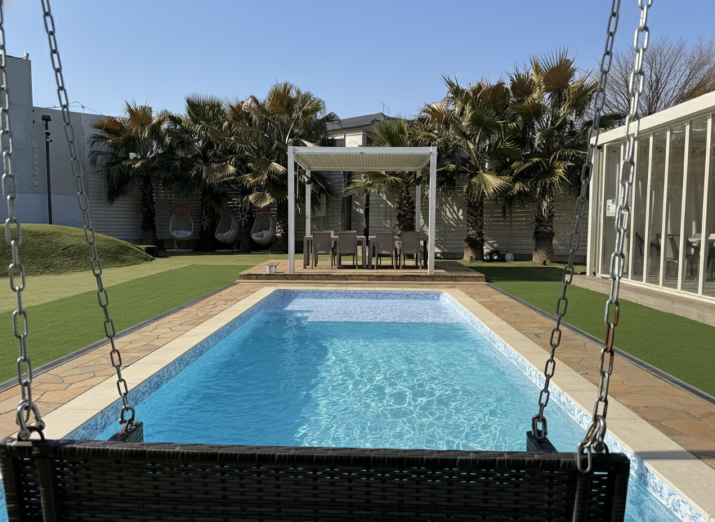 マハロガーデンのプール展示場